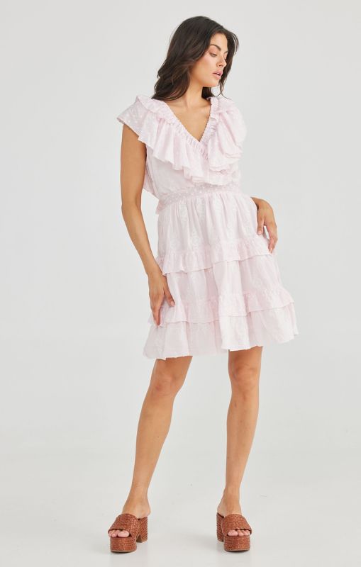 Talisman - Kiki Dress - Pink Embroidery - TA23180-2