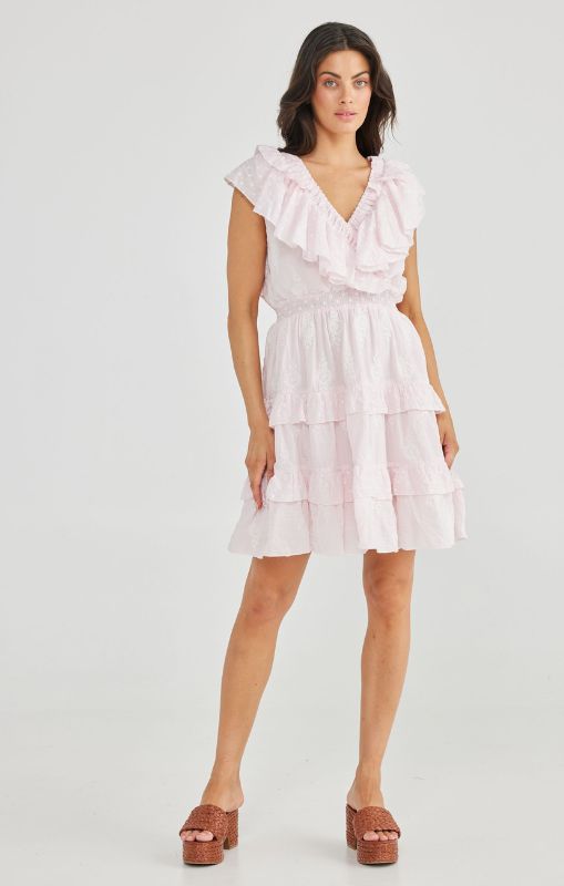 Talisman - Kiki Dress - Pink Embroidery - TA23180-2 - last one