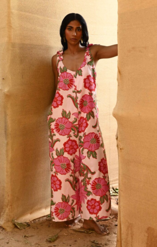 TA25243-2 Temple jump suit pink ibiza talisman princess bazaar