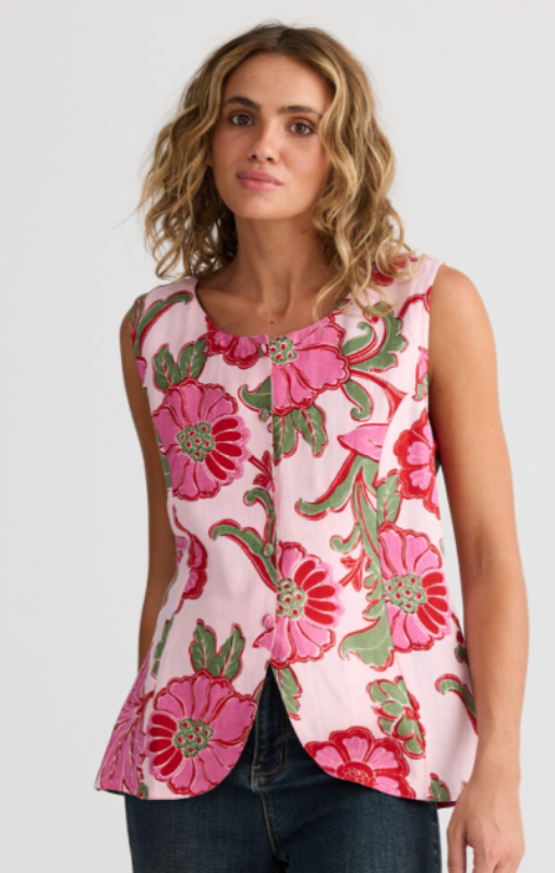 TA25254-1 Chester waist coat pink ibiza talisman princess bazaar