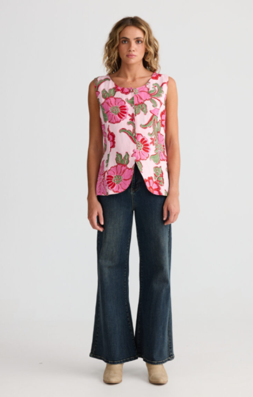 TA25254-1 Chester waist coat pink ibiza talisman princess bazaar