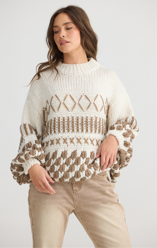 Talisman-ColoradoKnit-OffWhiteWMocha-TA25132-1princessbazaar1