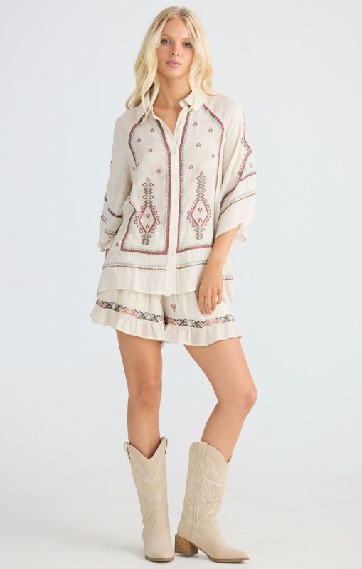 Talisman Ithika shirt light natural TA25366-1 princess bazaar