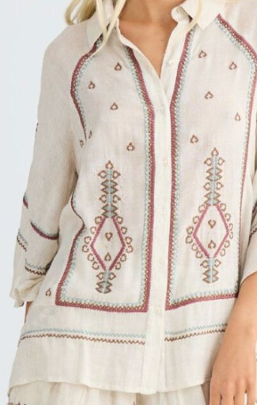 Talisman Ithika shirt light natural TA25366-1 princess bazaar