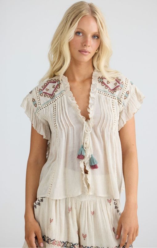 Talisman Ithika tie top light natural TA25365-1 princess bazaar