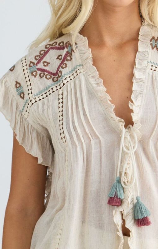 Talisman Ithika tie top light natural TA25365-1 princess bazaar