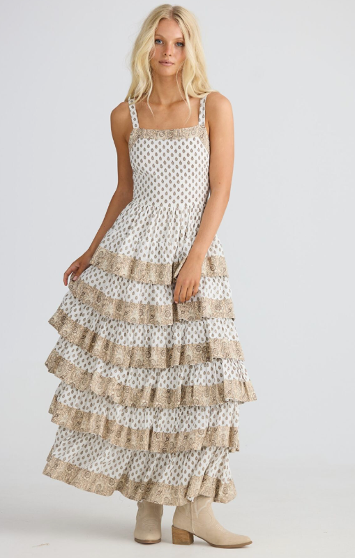 Talisman Silvana maxi dress temple TA25359-2 princess bazaar