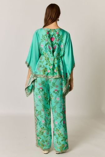 Tatiana poncho green ruby yaya princess bazaar