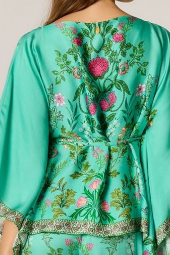 Tatiana poncho green ruby yaya princess bazaar
