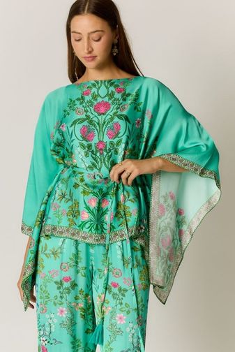 Tatiana poncho green ruby yaya princess bazaar