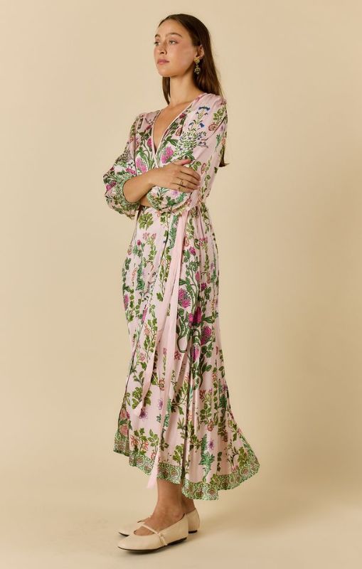 Tatiana wrap dress pink ruby yaya princess bazaar