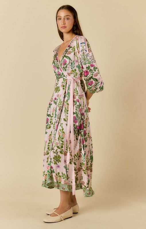 Tatiana wrap dress pink ruby yaya princess bazaar