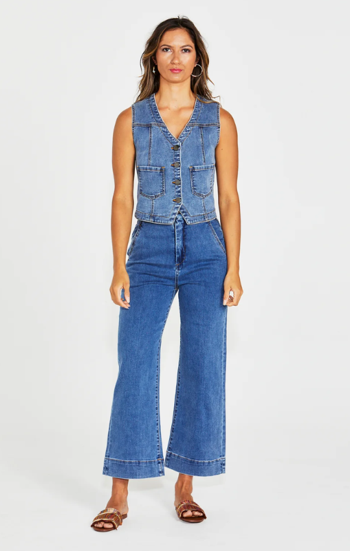 New London Jeans VIGO - DENIM - Waistcoat - last one