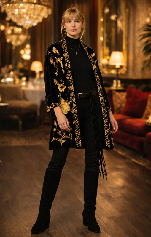 Velvet kimono lara johnny was princess bazaar