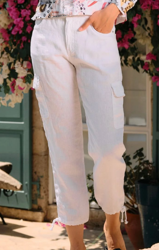25656 white linen pants dolcezza princessbazaar