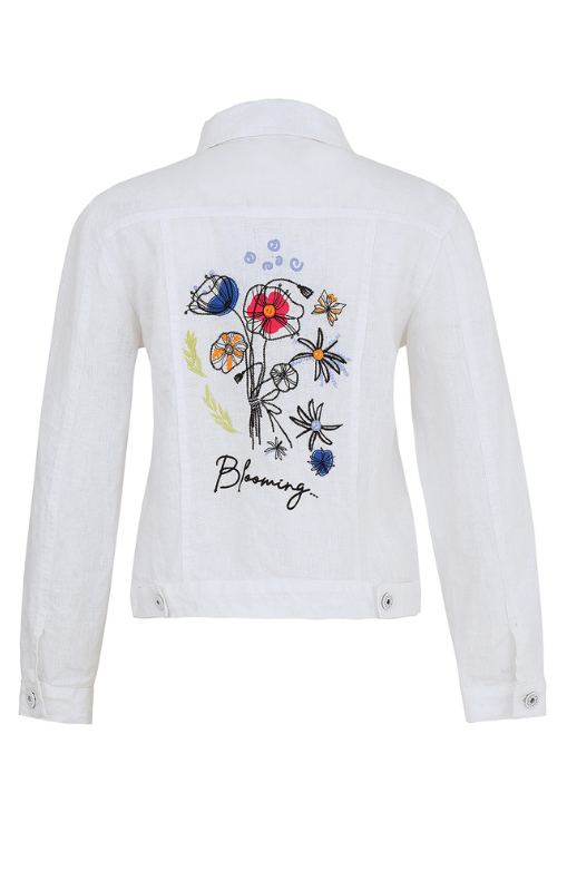 25714 summer bouquet linen jacket dolcezzaprincessbazaar