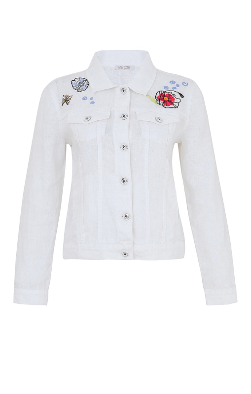 25714 summer bouquet linen jacket dolcezzaprincessbazaar