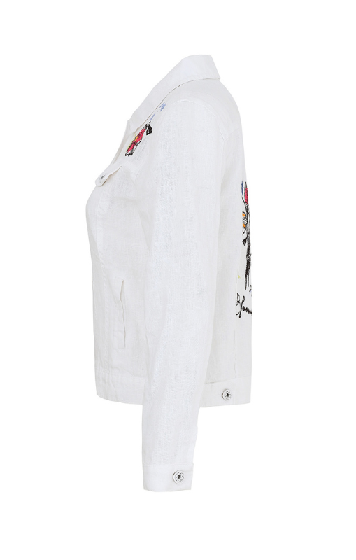 25714 summer bouquet linen jacket dolcezzaprincessbazaar