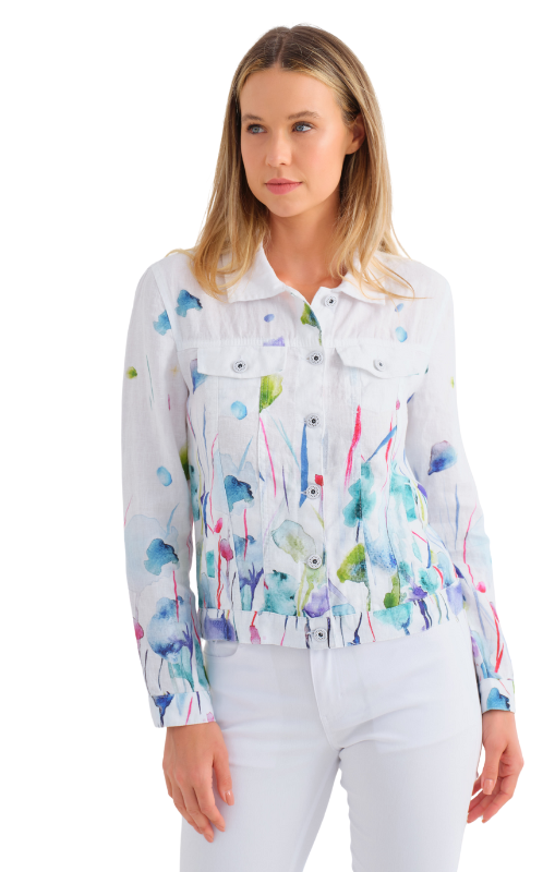 25784 Misty blossom linen jacket dolcezza princess bazaar