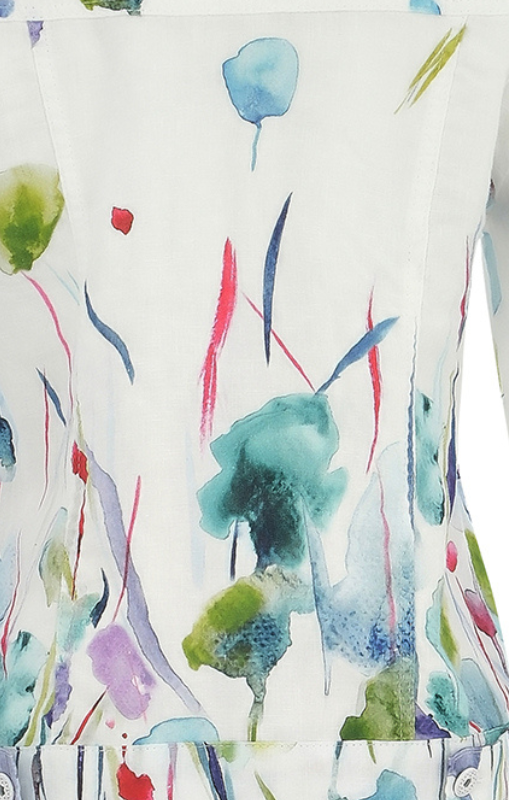 Dolcezza - Misty Blossom Linen Jacket - 25784