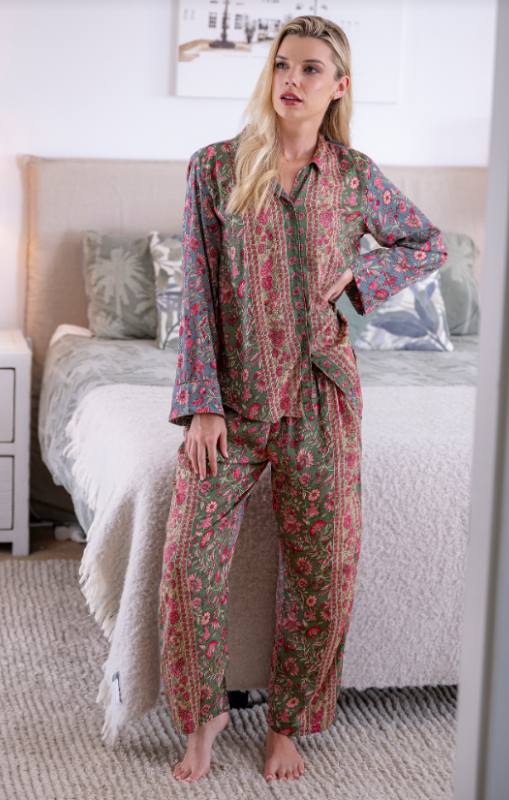 Cienna - Winter Long Pyjamas - Olive - PJSET-16-OLIVE Sleep Wear