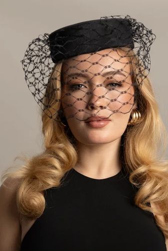 Zahra pill box hat black morgan_taylor princess bazaar