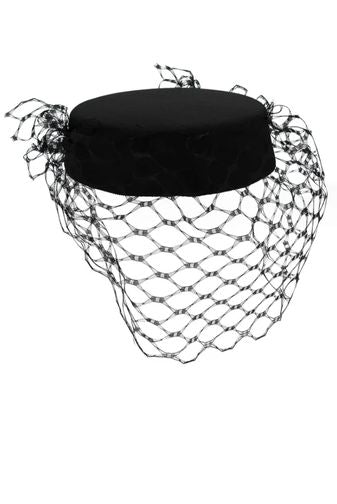 Zahra pill box hat black morgan_taylor princess bazaar