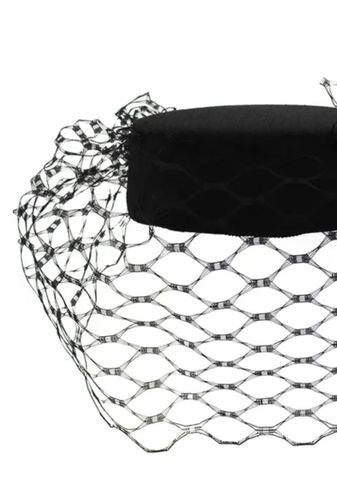 Zahra pill box hat black morgan_taylor princess bazaar