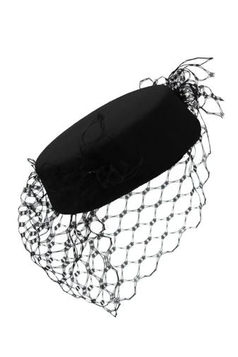 Zahra pill box hat black morgan_taylor princess bazaar