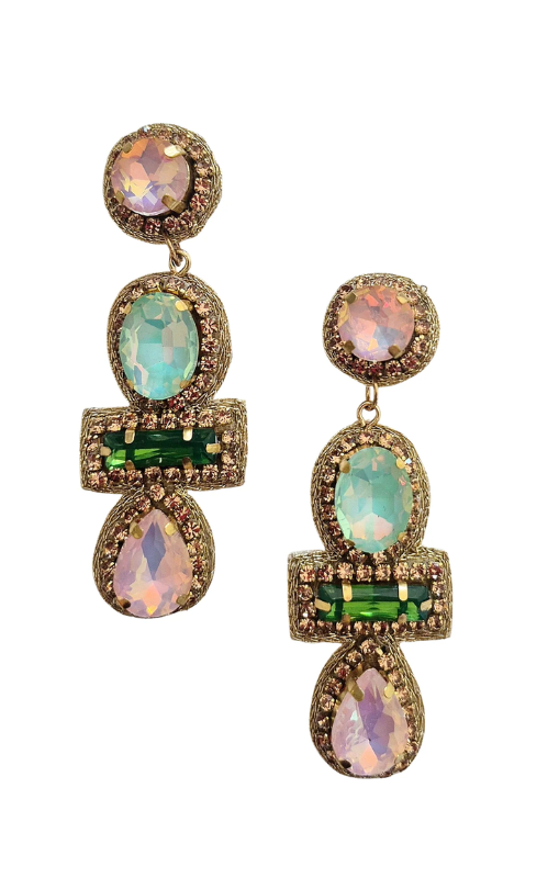 Zoda-BeadedEarringE39507GREENprincessbazaar