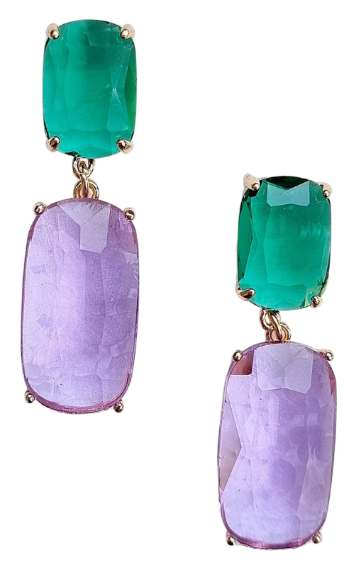Zoda-JadaGemEarring-GreenPurple-230237Eprincessbazaar