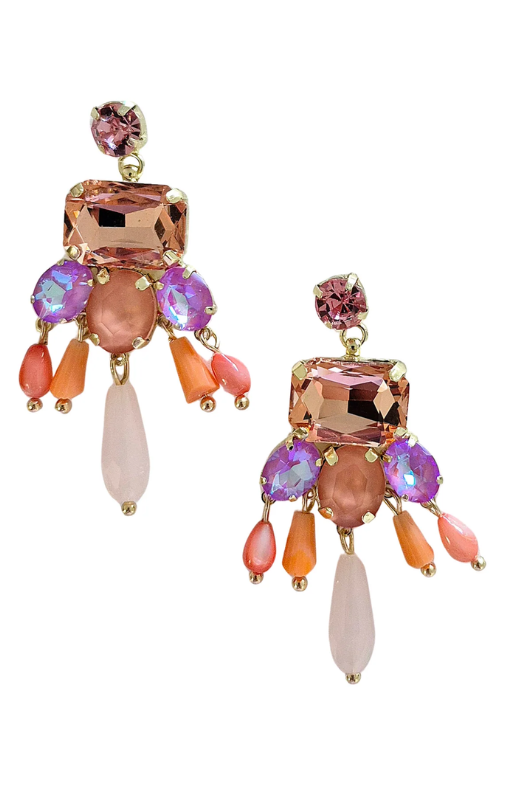 Zoda-StatementGemEarringPink-BW9656PINKprincessbazaar