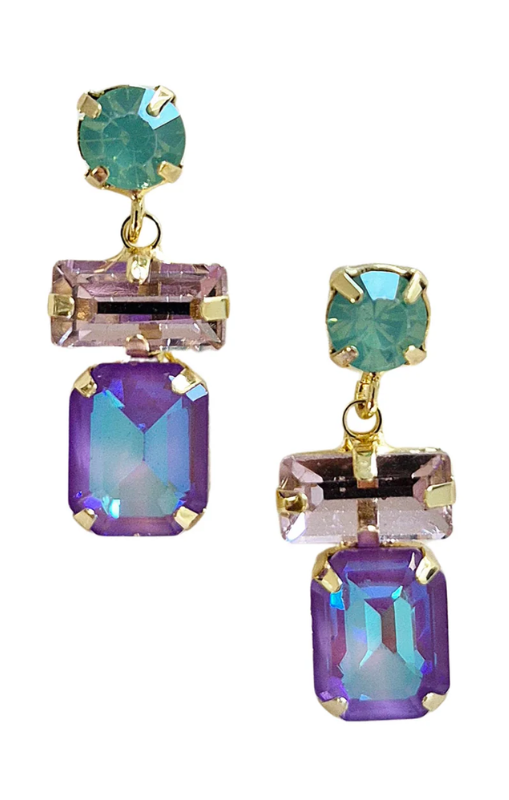 Zoda-StatementGemEarringPurple-BW23336Pprincessbazaar