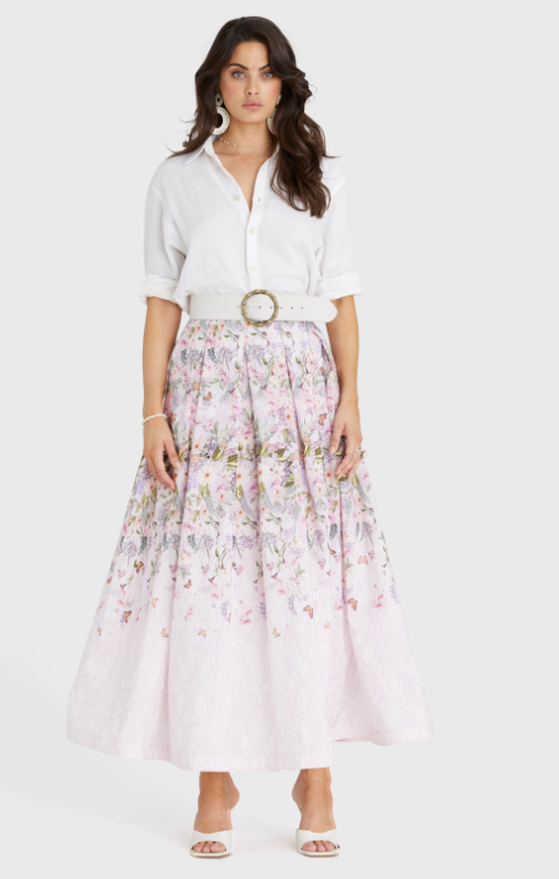 Aqua Blu - Annette Maxi Skirt - Zephyr - AP23059ZE - last one