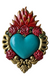 Rustico Mexicano - Tin Turquoise Heart - ASM105T