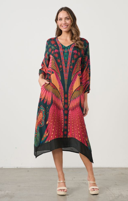 cz1000 Dress handkerchief kaleidoscope toucan caju princessbazaar