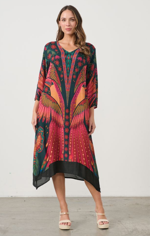 cz1000 Dress handkerchief kaleidoscope toucan caju princessbazaar