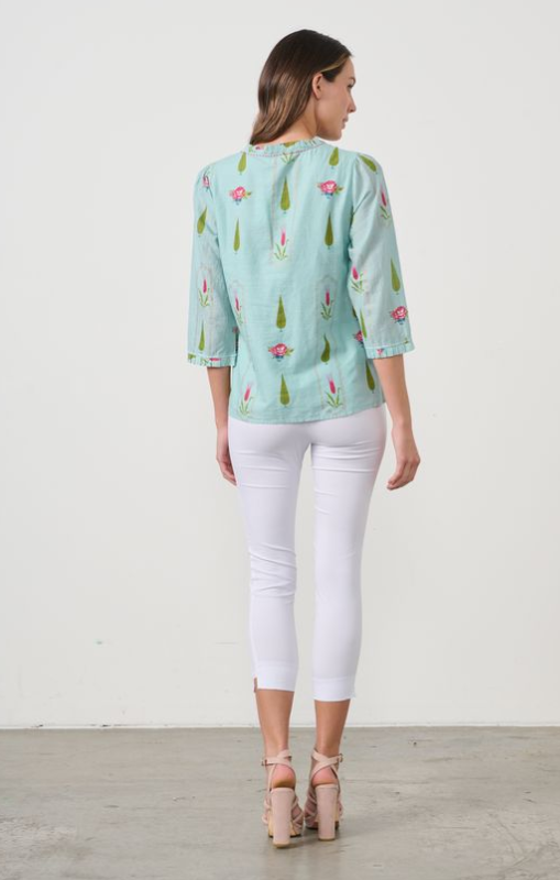 cz1040 Garden block blouse caju princess bazaar