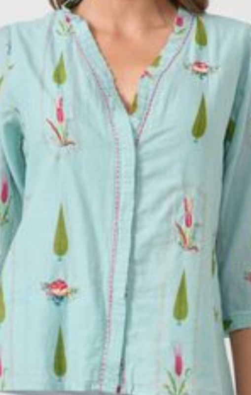 cz1040 Garden block blouse caju princess bazaar