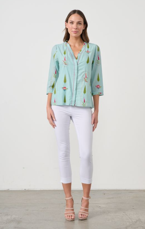 cz1040 Garden block blouse caju princess bazaar