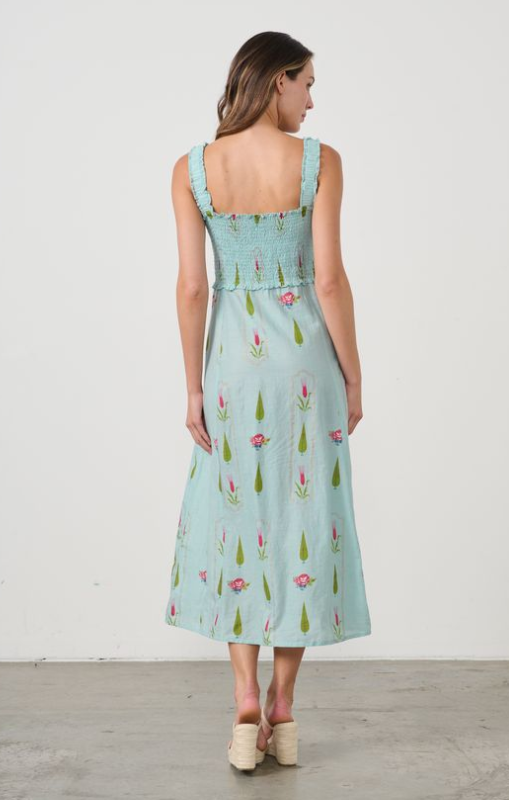 cz1042 Garde Block shirred dress caju princess bazaar