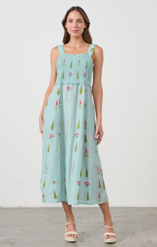 cz1042 Garde Block shirred dress caju princess bazaar