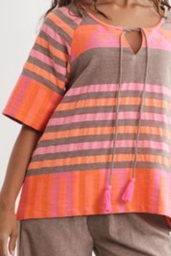 cz1240 Neon Hand loom blouse Caju princess bazaar