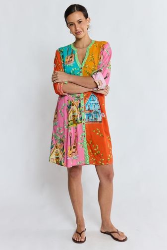 francine button dress multi lula life princess bazaar