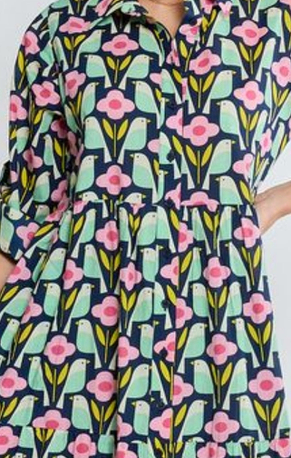 I.B.S.A. Maya Midi navy full-length front view – Princess Bazaar