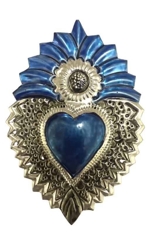 Rustico Mexicano - Tin Blue Heart - LE107