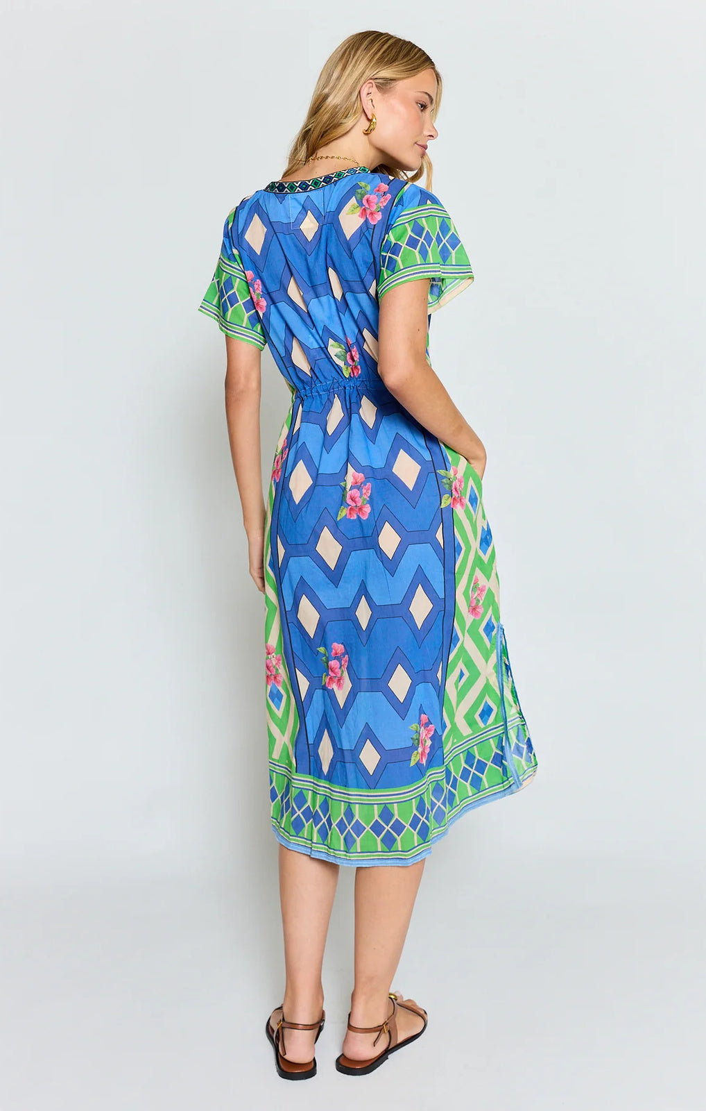 Lula Life Bella Vista Midi blueberry full-length front view – Princess Bazaar