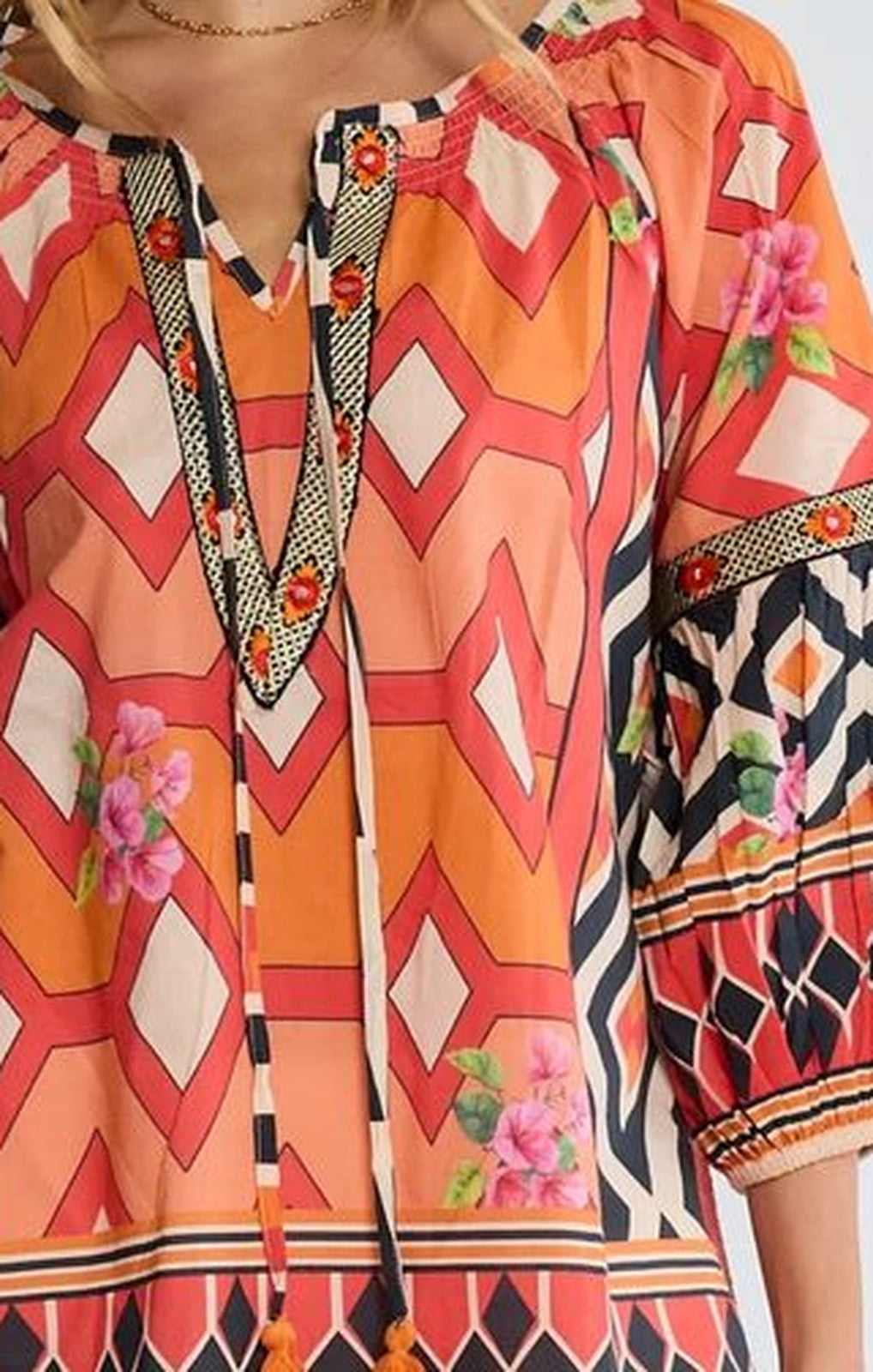 Lula Life Bella Vista Top tangerine front view – Princess Bazaar