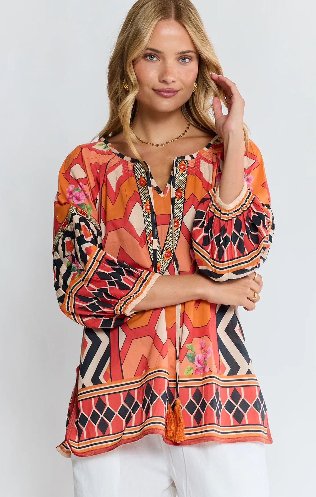 Lula Life Bella Vista Top tangerine front view – Princess Bazaar