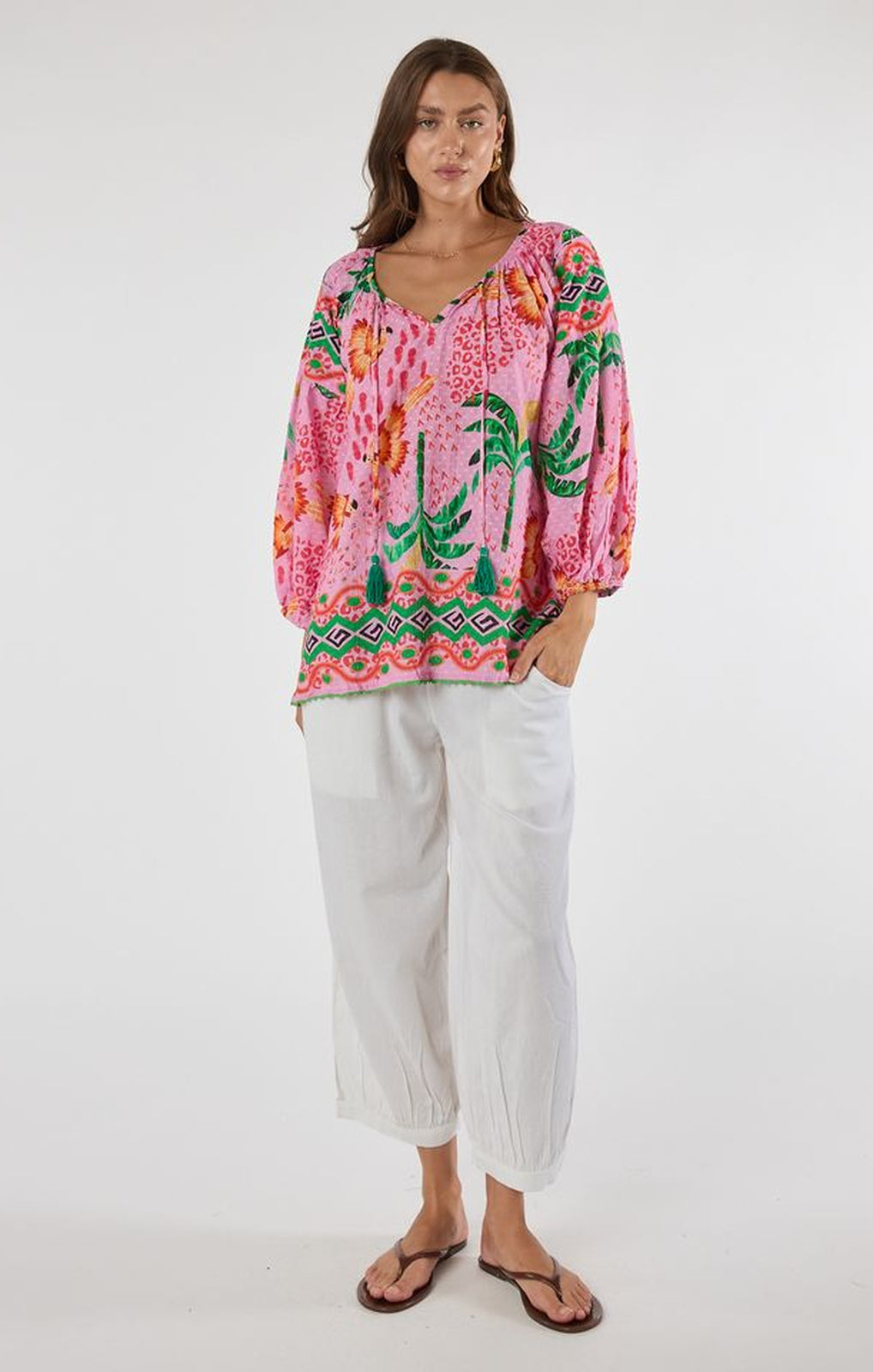 Lula Life Yasmin Top musk full-length front view – Princess Bazaar